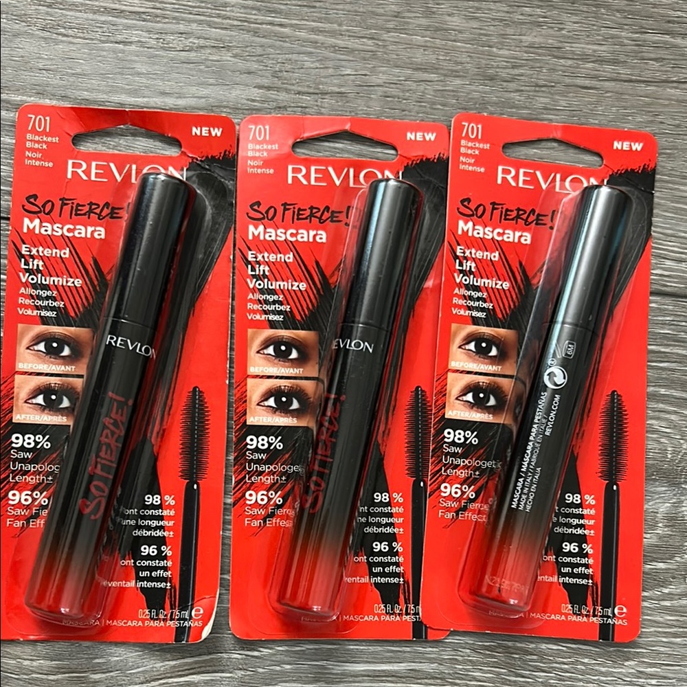 3X Revlon So Fierce Mascara - Blackest Black ( Firm Price )